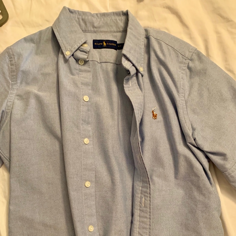 Size S Blue Blouse Button Up from Ralph Lauren